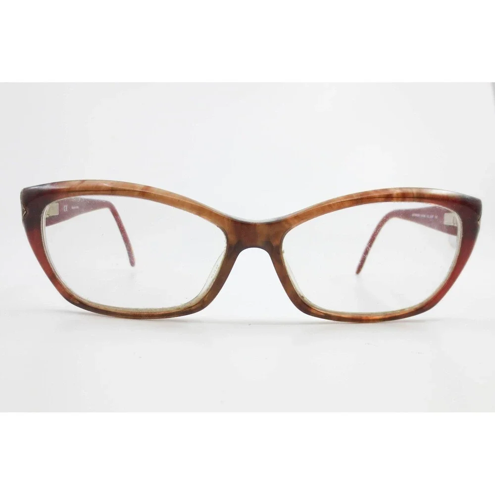 Givenchy VGV 869 Eyeglasses Brown Burgundy Cat Eye Frames Italy 52-15-140 0AH7